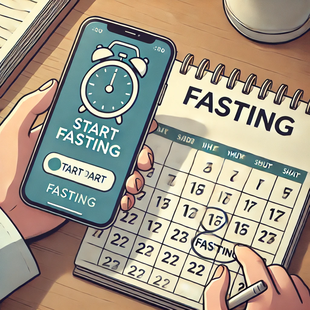 건강검진 전 금식 성공 알람, 스케줄 체크 이미지