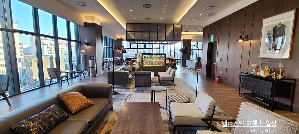 포포인츠 바이 쉐라톤 명동 부대시설 후기 로비 라운지 앤 바