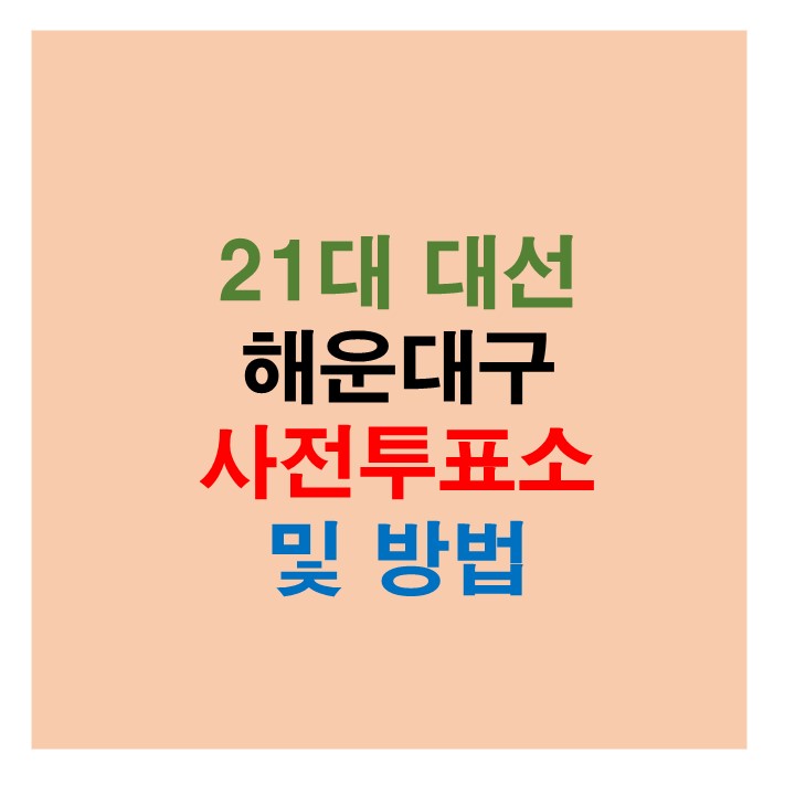 해운대구 사전투표