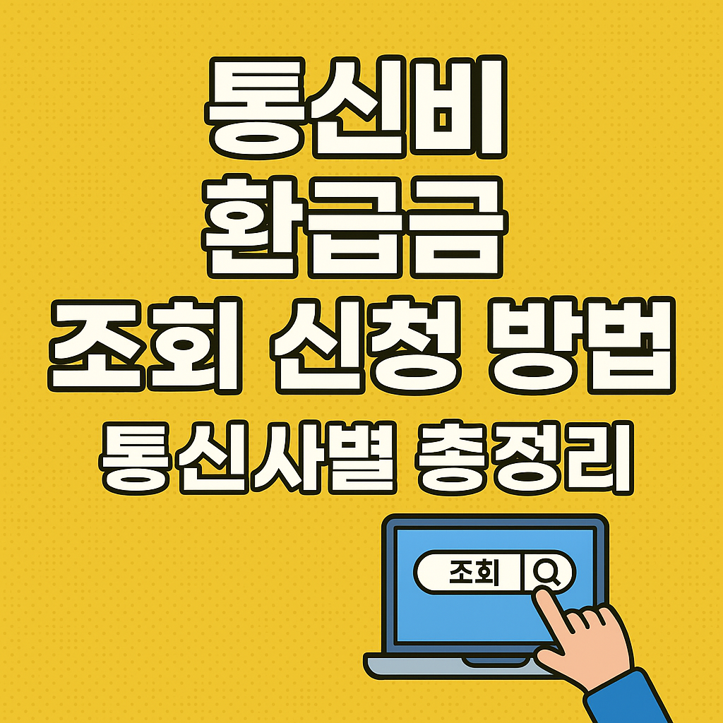통신비 환급금 조회 신청 방법 (통신사별 총정리)
