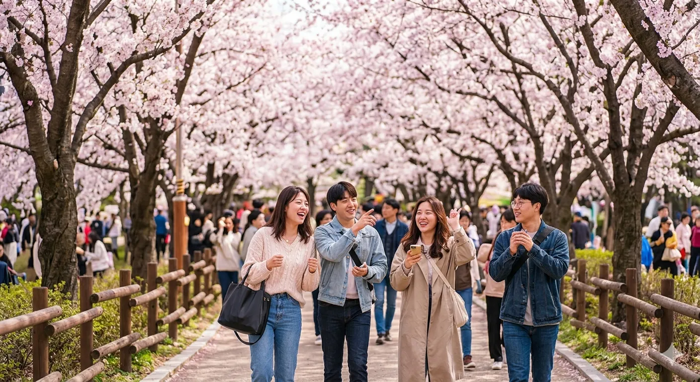 인천대공원 벚꽃축제 벚꽃 터널 산책로