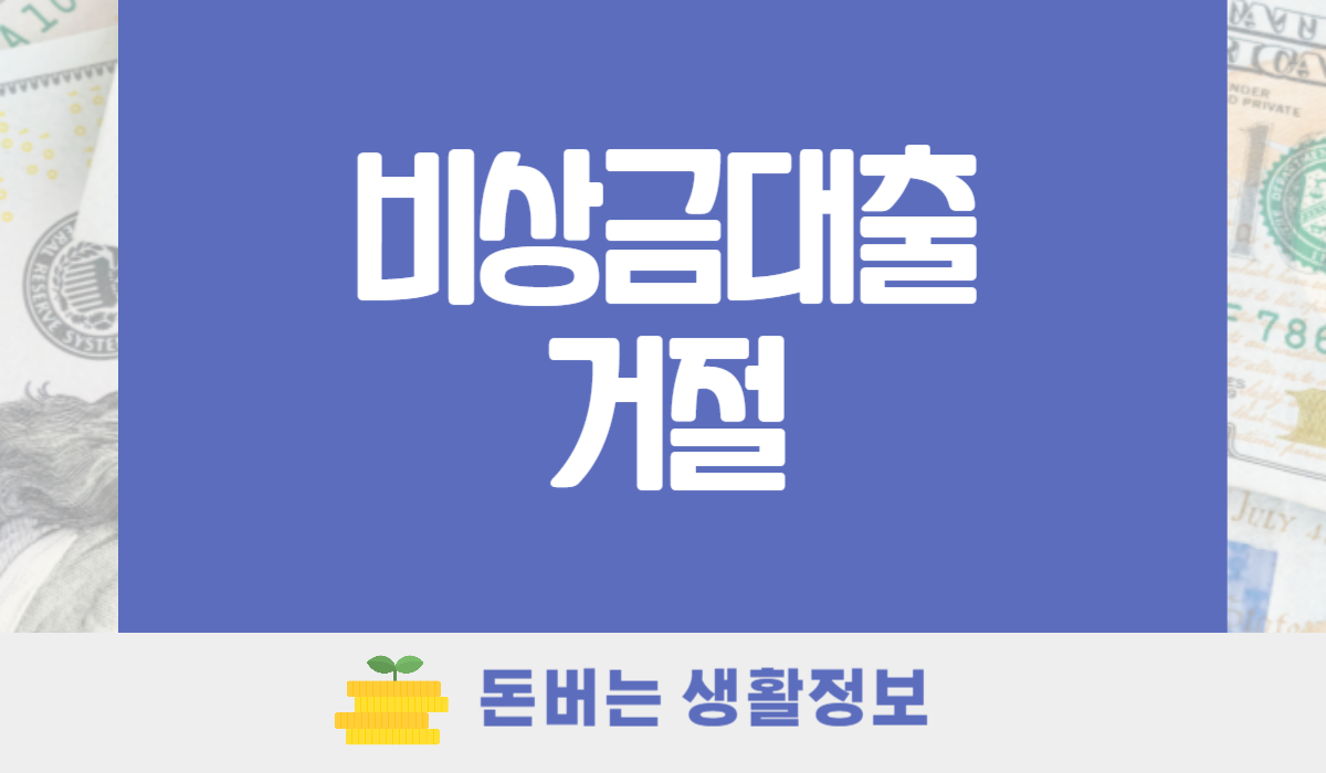 비상금대출 거절