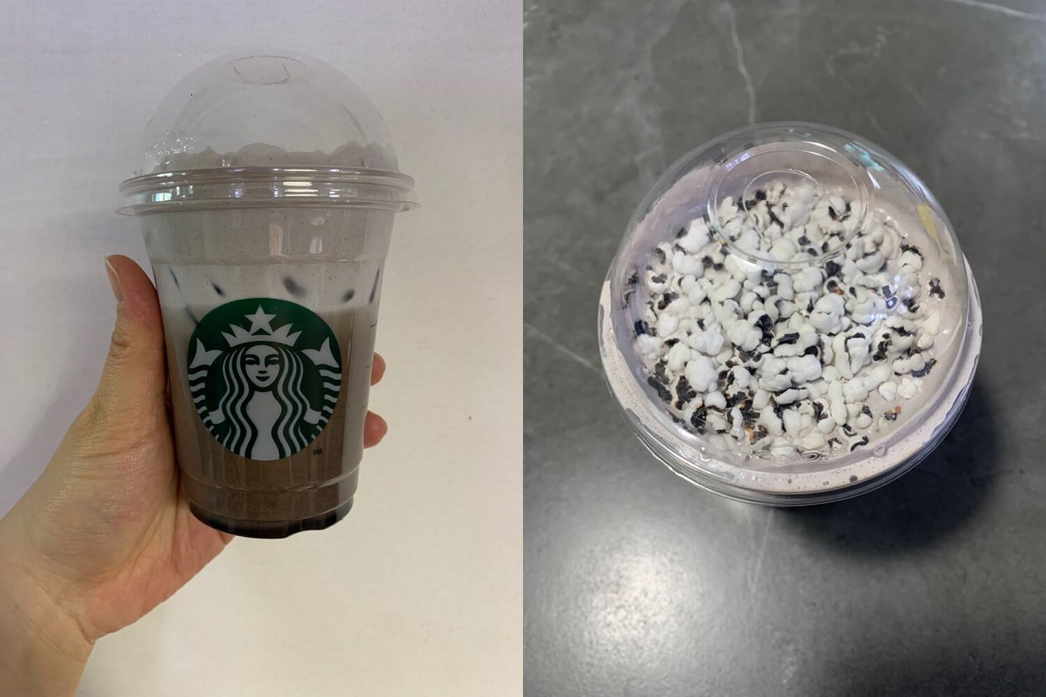 블랙햅쌀고봉라떼