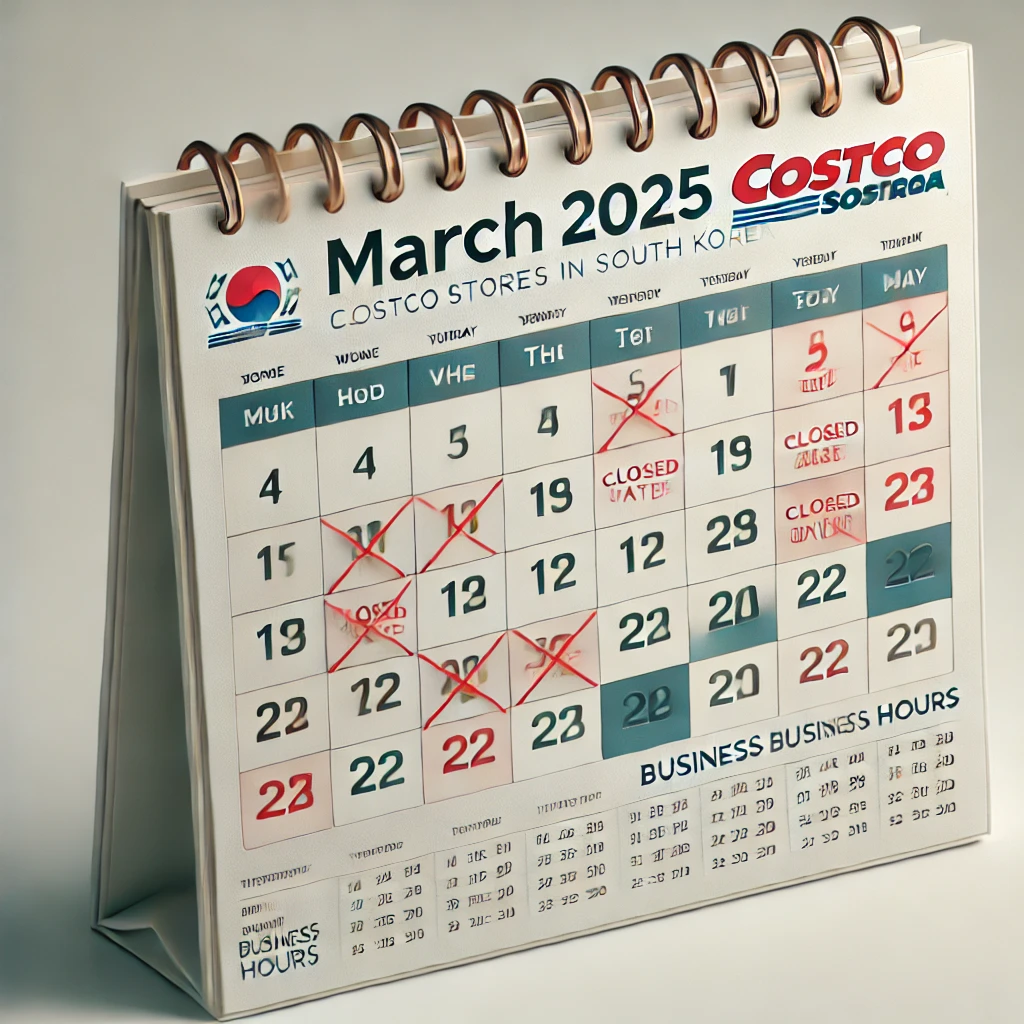 2025년 3월 코스트코 휴무일 영업시간