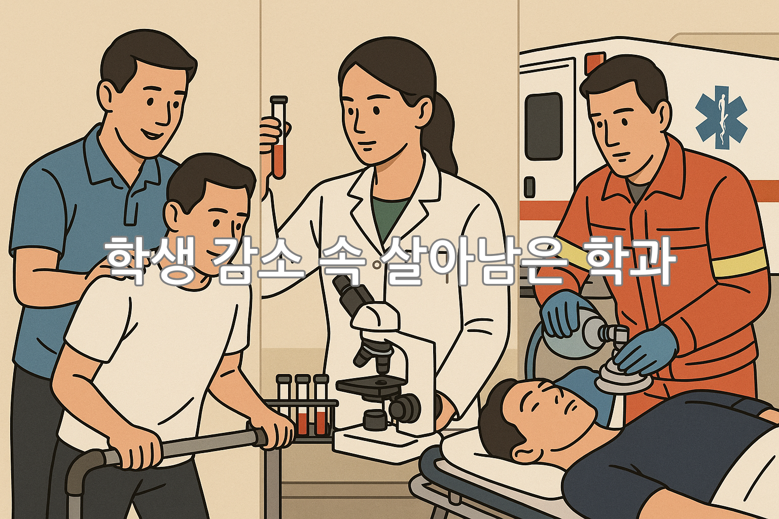 학생감소 속 살아남은 학과 관련 이미지