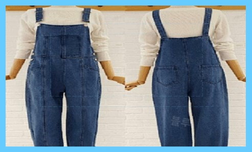 데님 멜빵바지