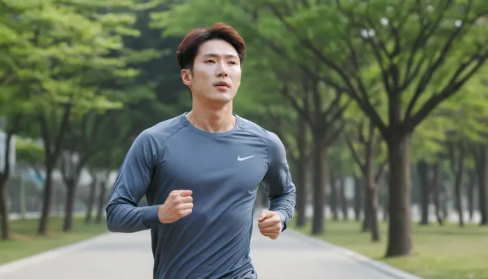 폐암 3기 생존율을 높이기 위해 운동하는 모습