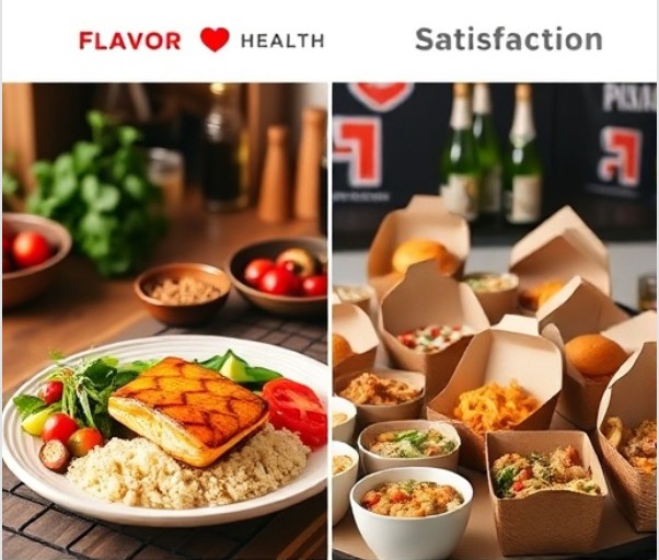 직접요리와 배달음식 비교 (풍미, 건강, 만족도)