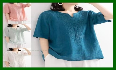 여성 린넨 블라우스