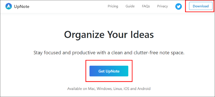 업노트 다운로드 방법 설명