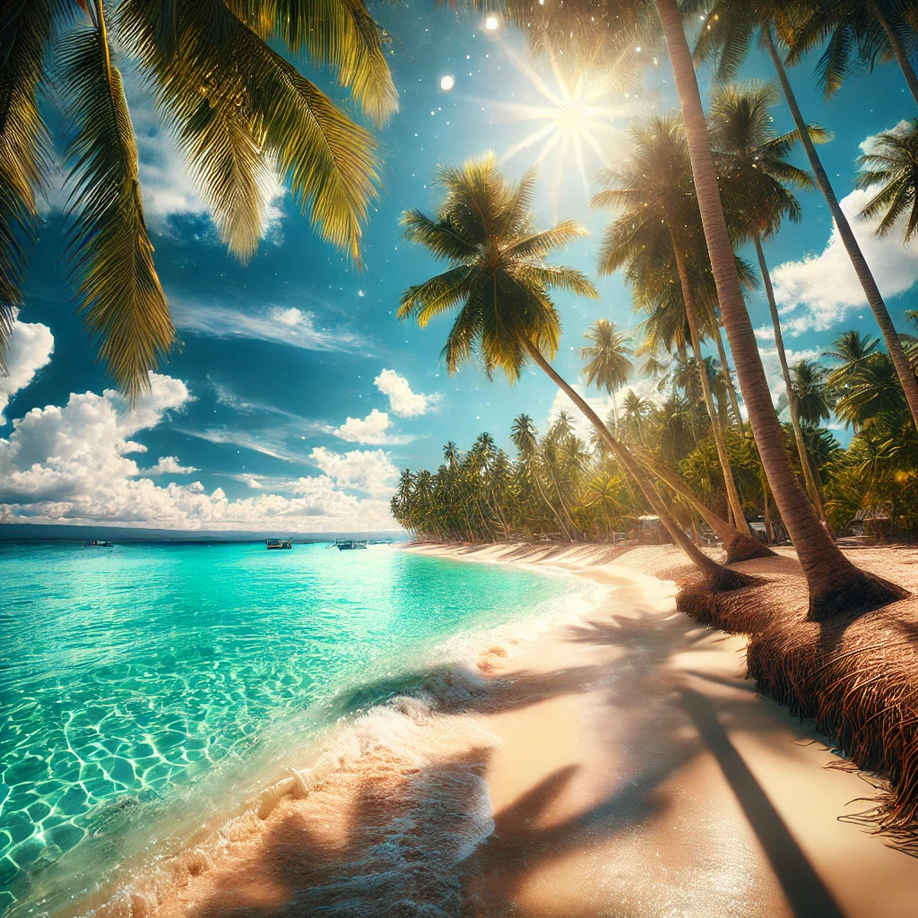 보홀의 맑은 날씨와 아름다운 해변 전경