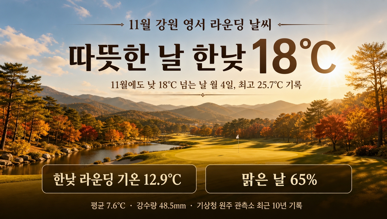 11월 강원 횡성 날씨