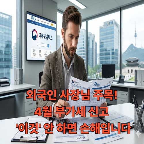 외국인 사업자 부가세 절세: 4월 예정신고 매입세액 공제 완벽 가이드
