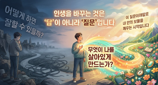인생을 바꾸는 것은 &lsquo;답&rsquo;이 아니라 &lsquo;질문&rsquo;입니다