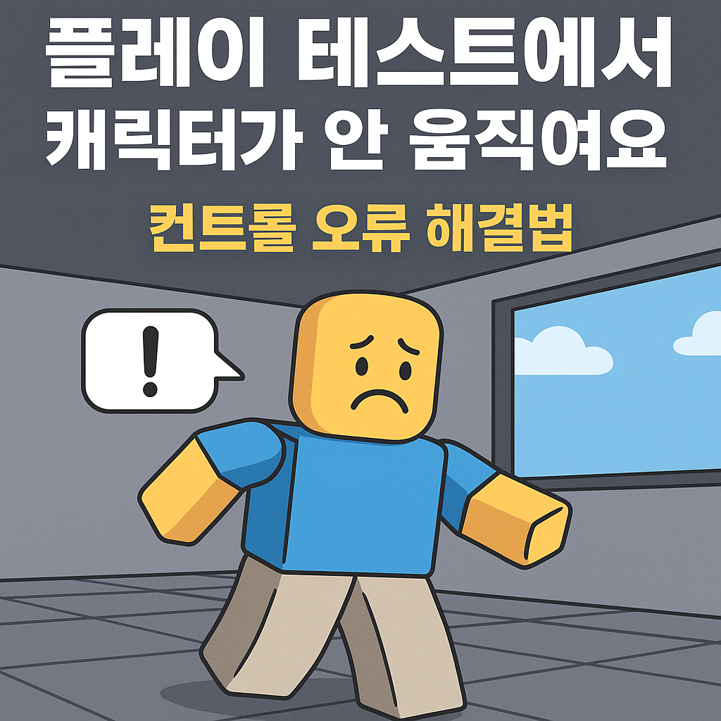 로블록스 스튜디오 컨트롤 오류 해결법