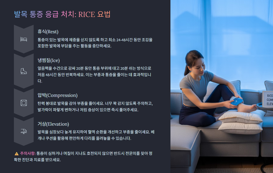 발목통증응급처치