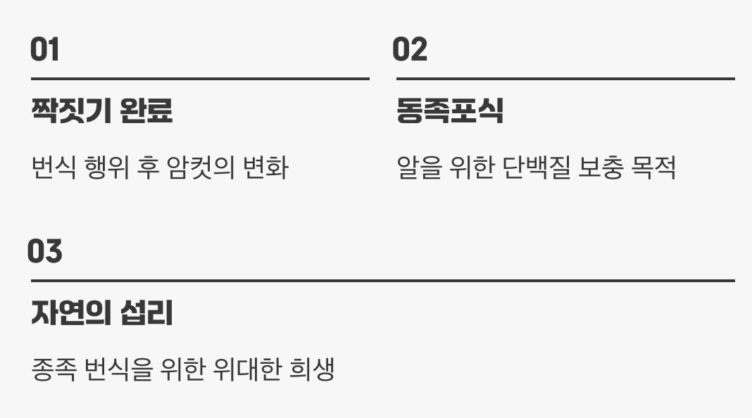 진짜 무서운 건, 암컷의 식성