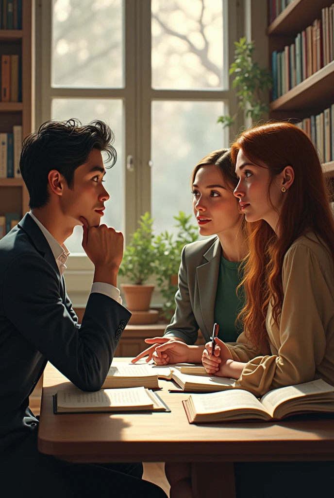 상담받는 자영업자들 이미지