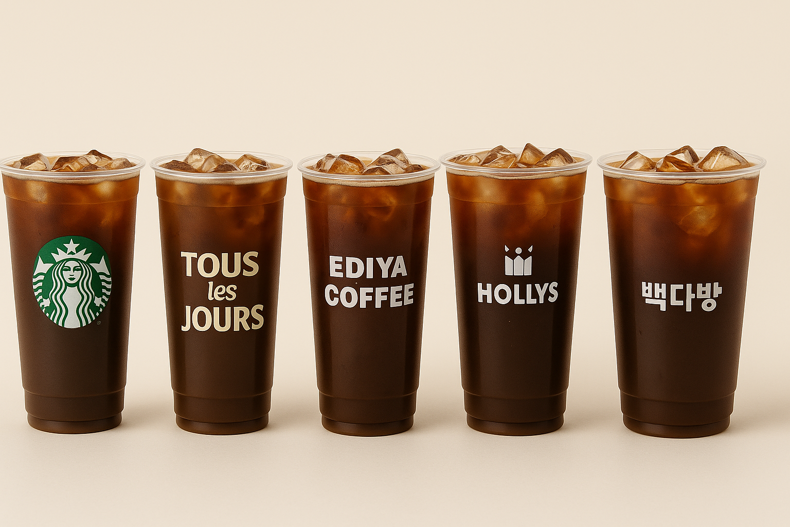 커피 프랜차이즈 컵 사이즈