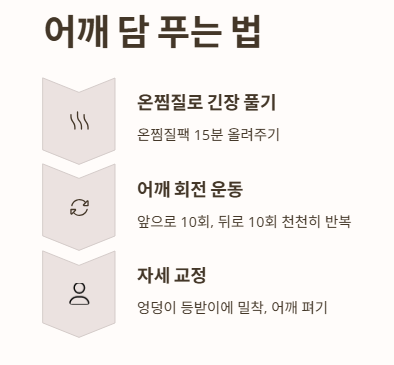 어깨 담 걸렸을 때 푸는 법