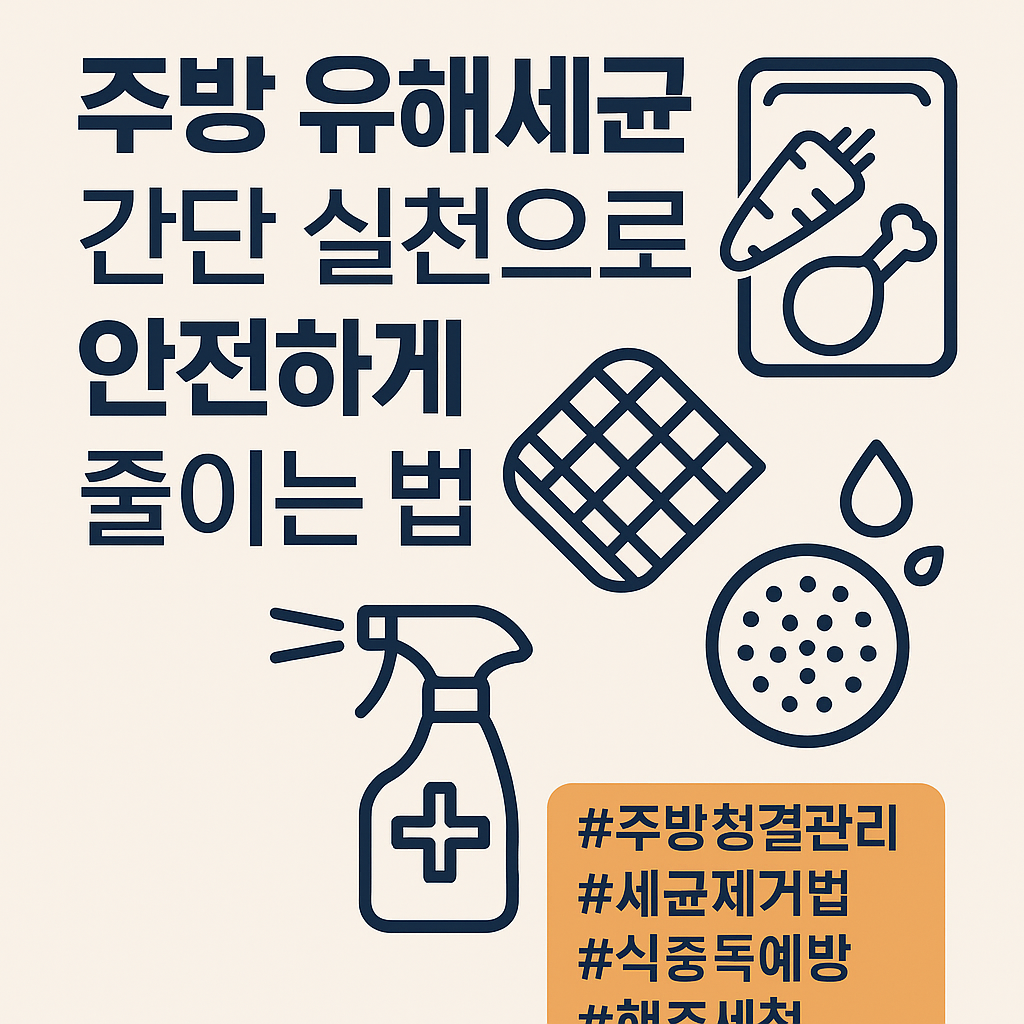 주방 유해세균, 간단 실천으로 안전하게 줄이는 법
