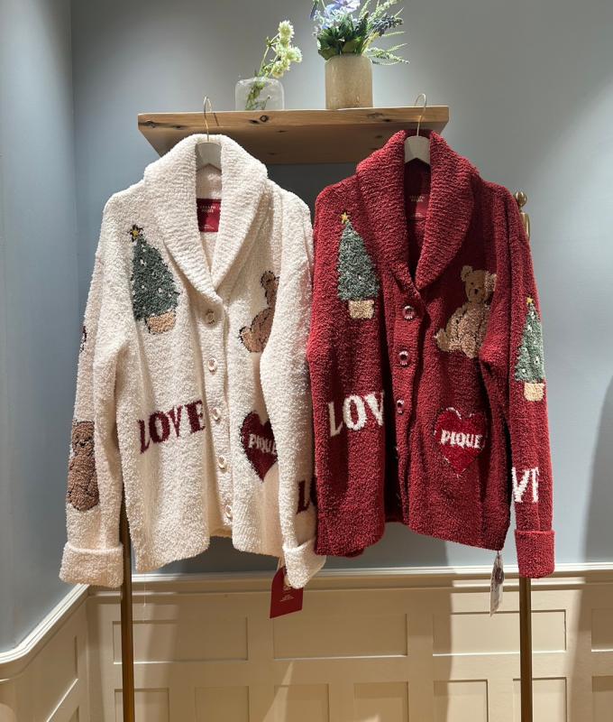 젤라또피케 홀리데이 자카드 숄카디건