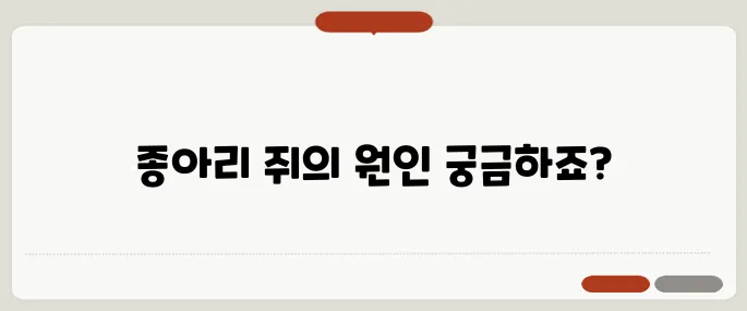 종아리 쥐나는 이유 수면 중이라면 특히 주의