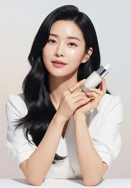 차분한 파란색 가습기가 방 안에서 미세한 수증기를 분사하는 모습. (가습기 사용으로 건조함 방지)