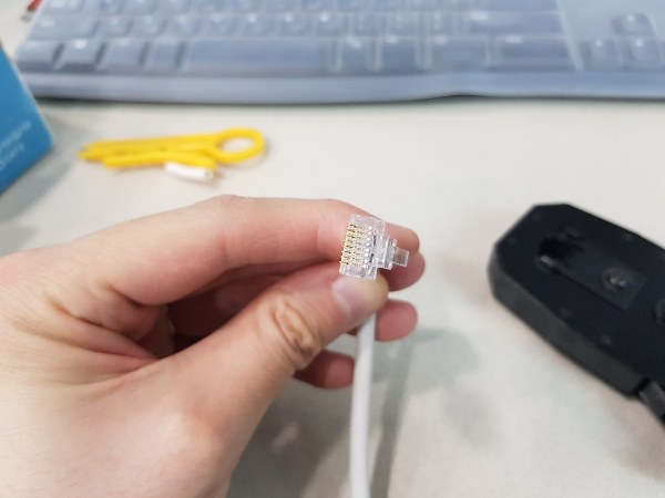 UTP케이블-8가닥-결합확인