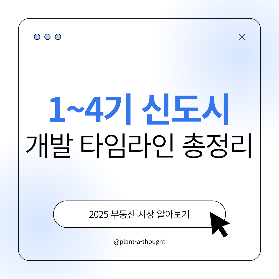 1기~4기 신도시 개발 타임라인 총정리