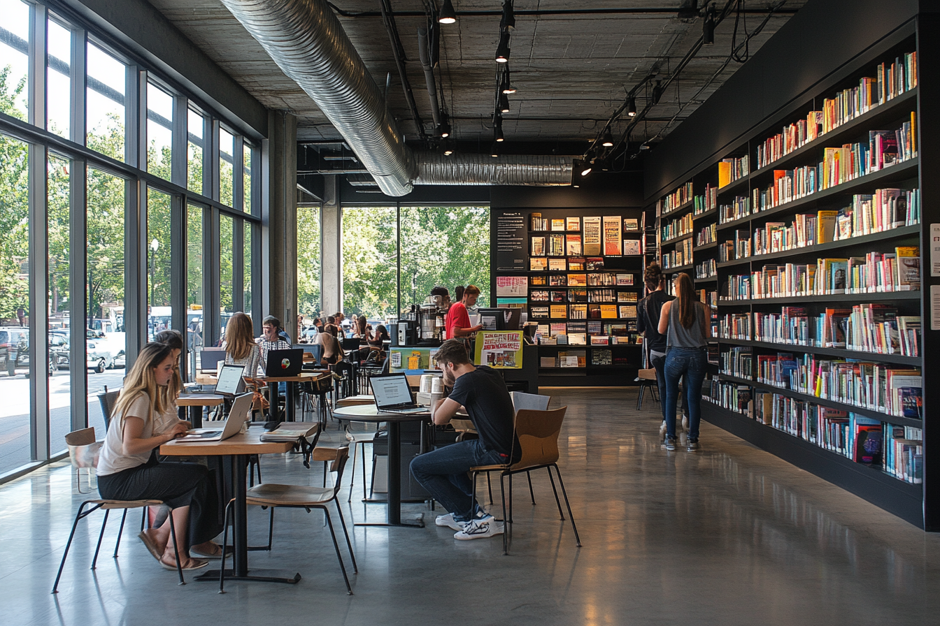 도심형 북카페 인테리어