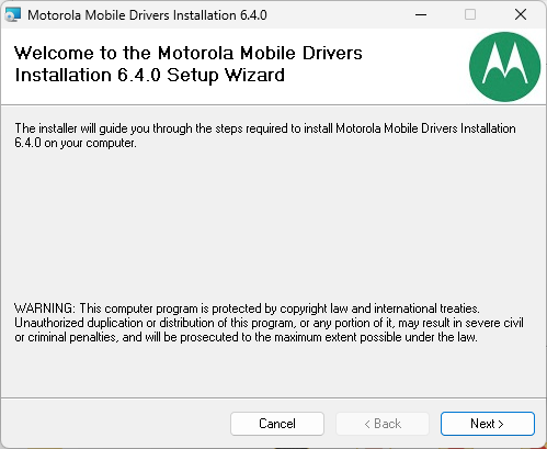 모토로라 드라이버 설치 프로그램