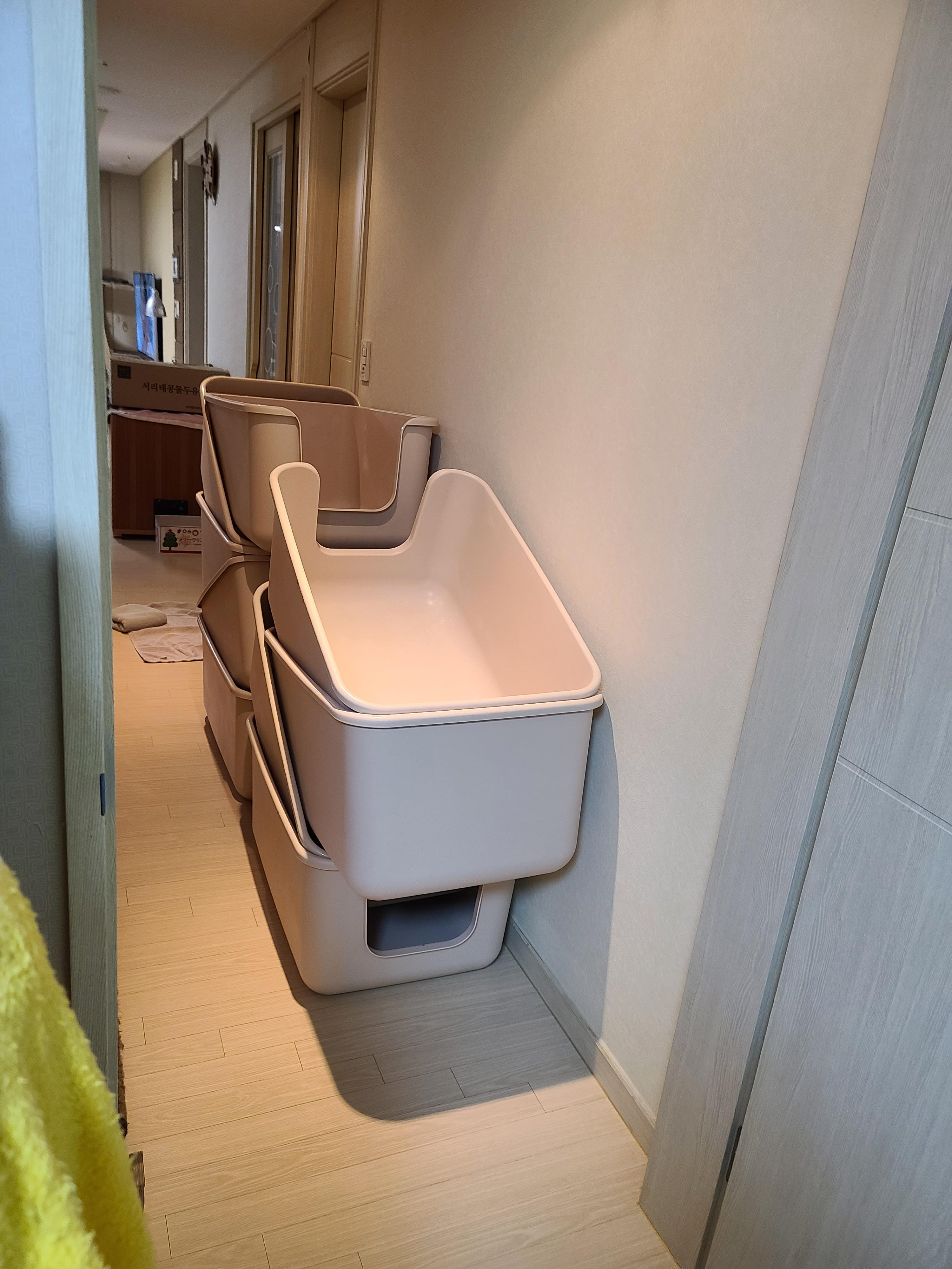 그날이 다가왔다! 아이들 화장실모래전체갈이!!