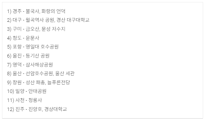 경상도의-겹벚꽃-명소