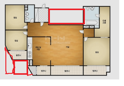 기운이 안좋은 집 평면도 그림