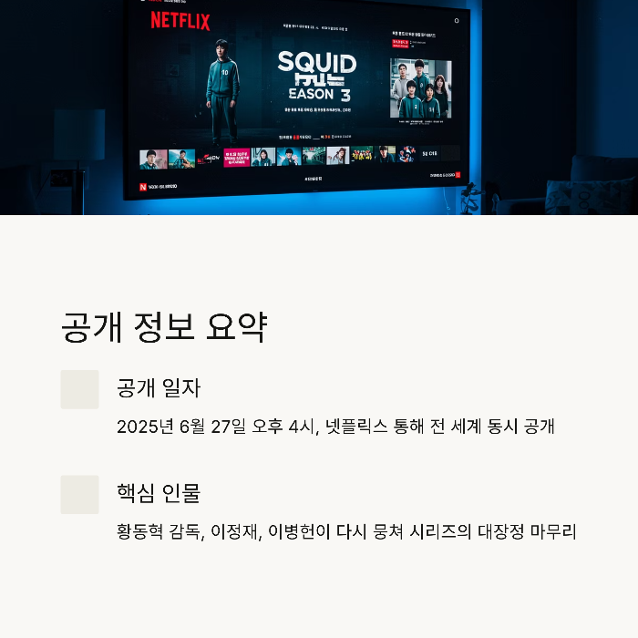 오징어게임3 출연