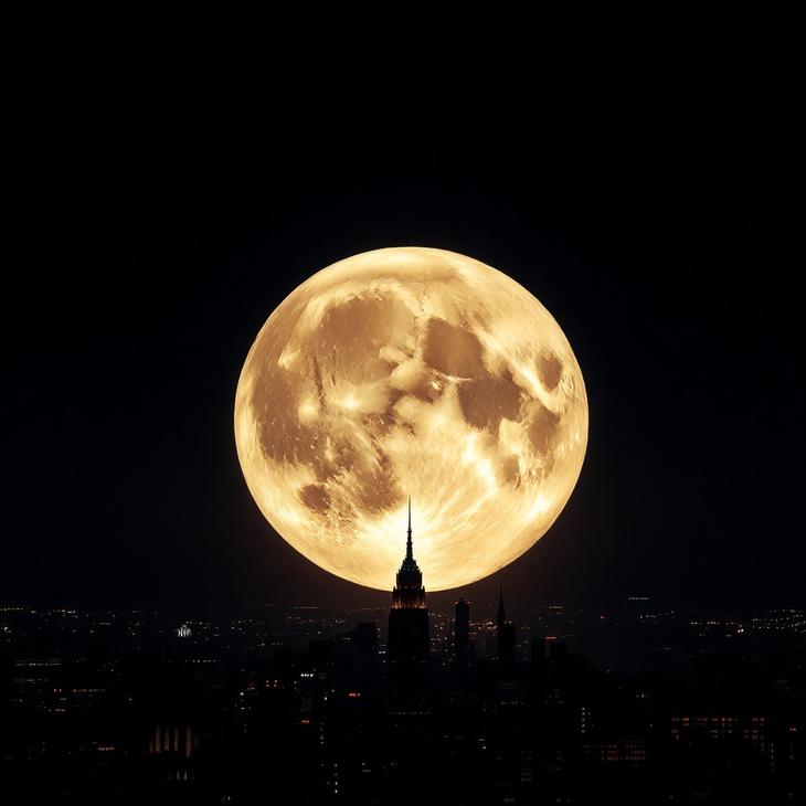 alt=슈퍼문 야경사진