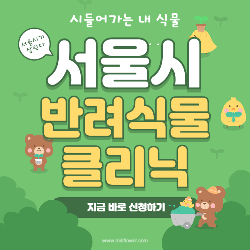 서울시 반려식물 클리닉 신청방법 예약