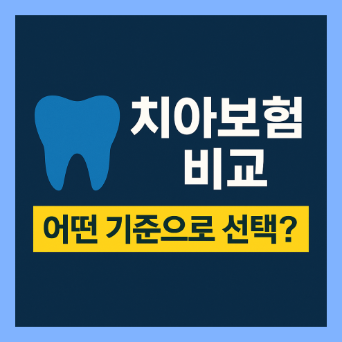 치아보험 비교, 어떤 기준으로 선택해야 할까?