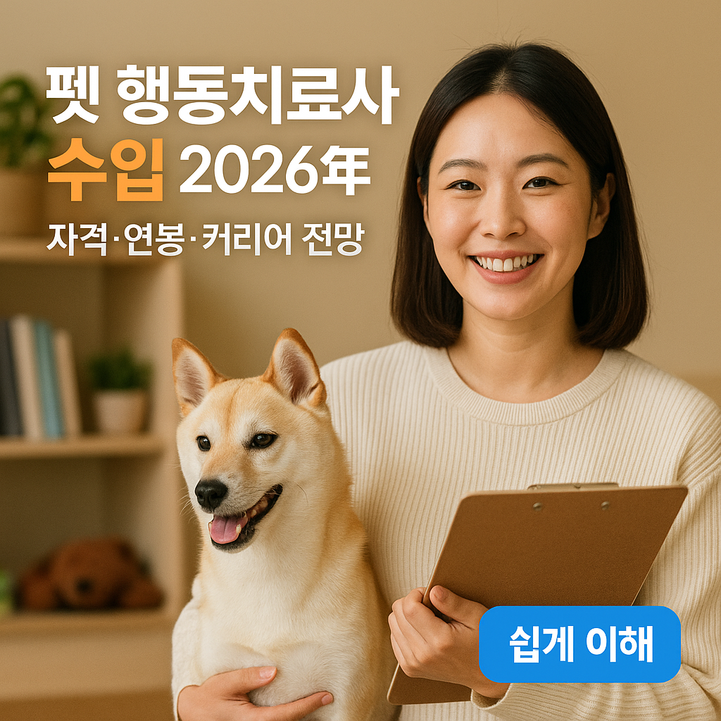 펫 행동치료사 수입 2026년 | 자격·연봉·커리어 전망