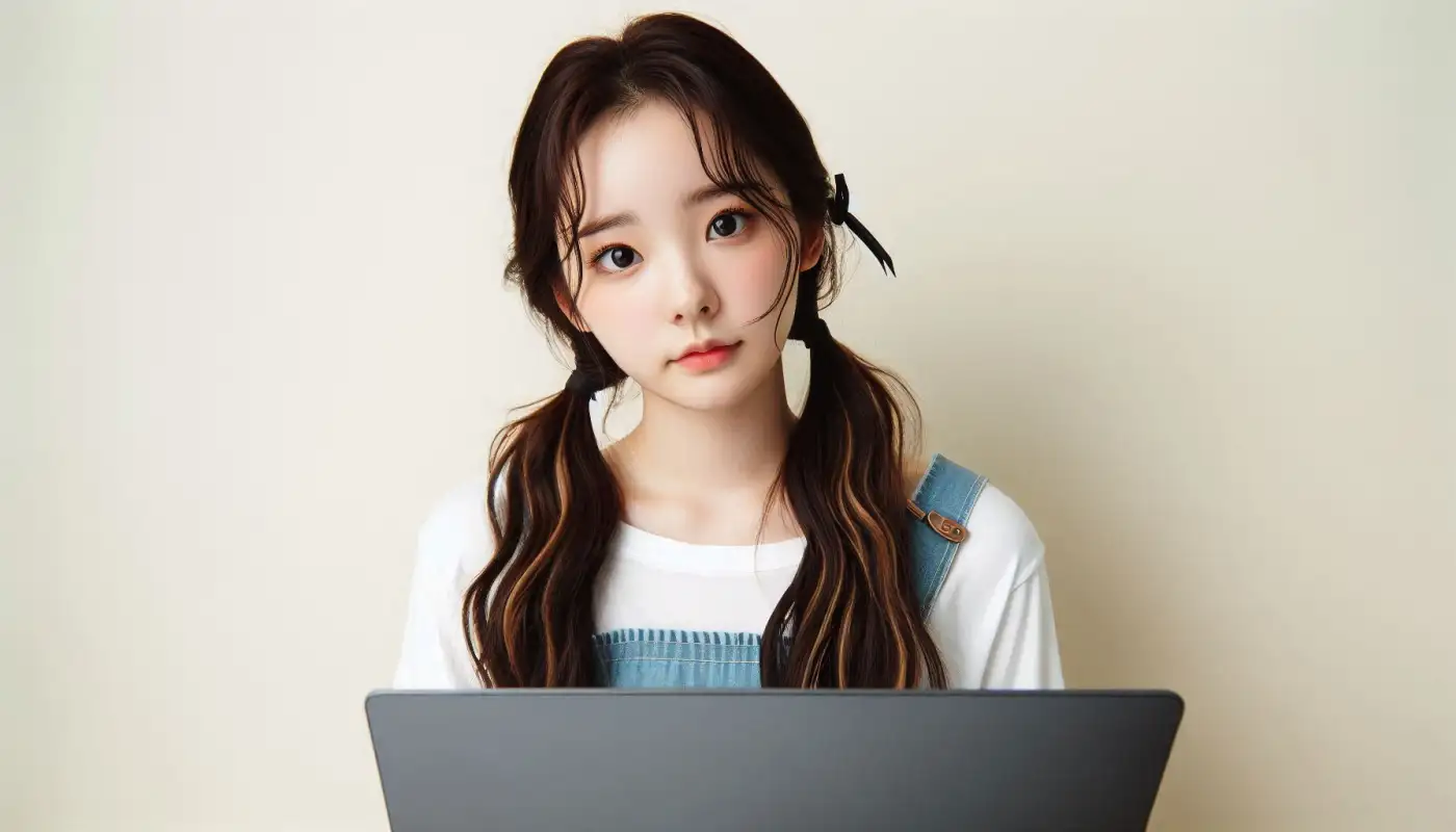 빗썸-국민은행-계좌개설-방법을-알아보는-여성의-모습