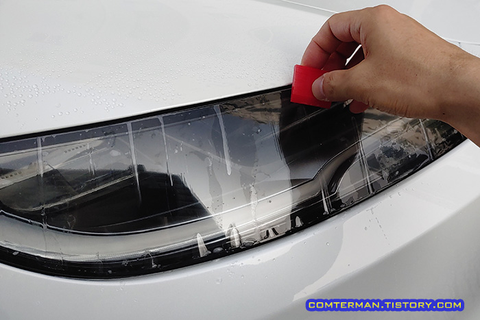 테슬라 모델3 하이랜드 헤드라이트 PPF 부착