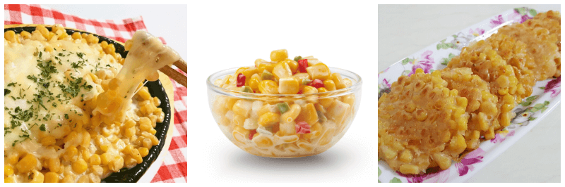 콘치즈, 콘샐러드, 옥수수전 사진
