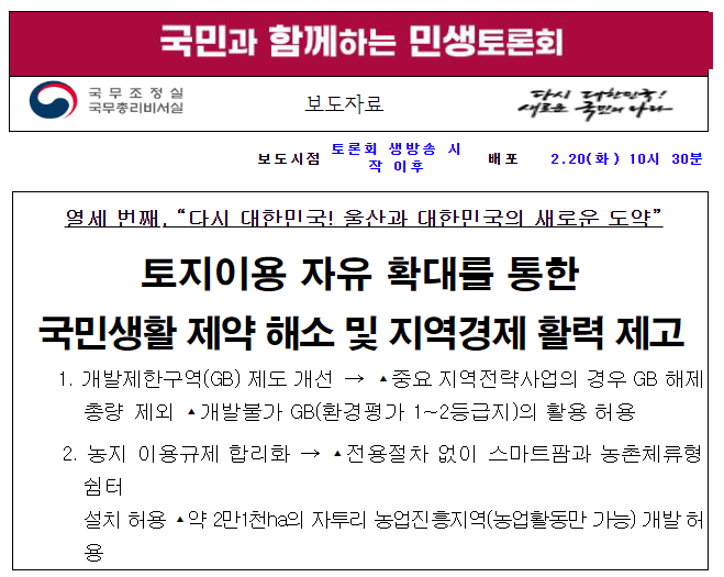 개발제한구역 그린벨트 해제