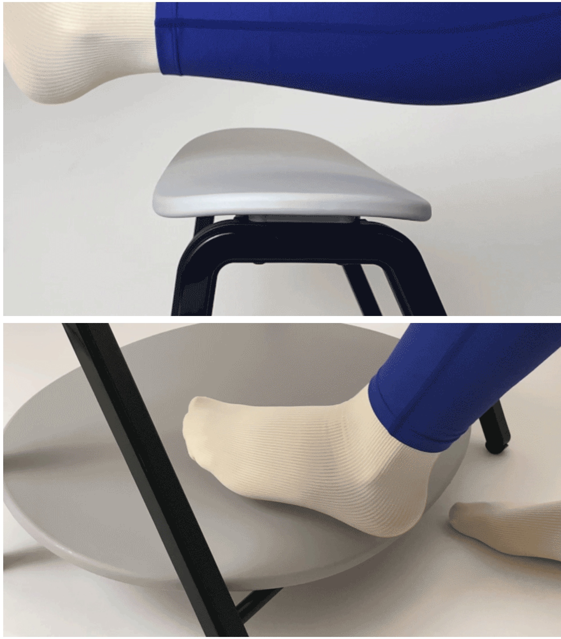 로우모 더블스텝퍼포먼스 - 높이 조절 2단 발받침대 판 곡면 구조 및 두께