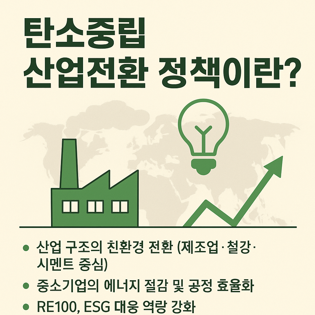 탄소중립 산업전환 정책, 놓치면 기업 경쟁력까지 손해봅니다 (2025 완벽정리)