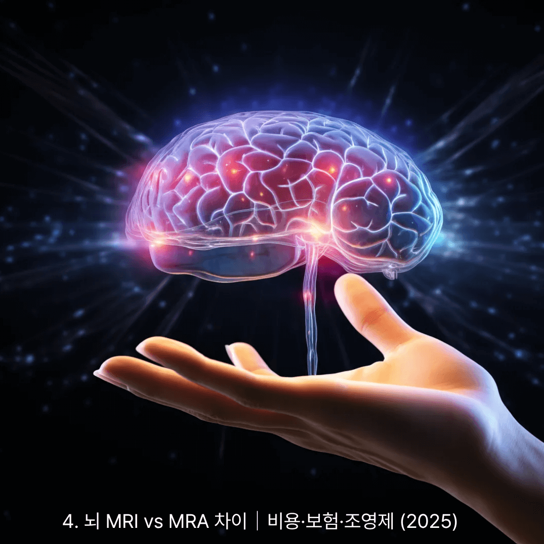 4. 뇌 MRI vs MRA 차이｜비용&middot;보험&middot;조영제 (2025)