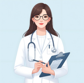 건강검진 준비중인 의사