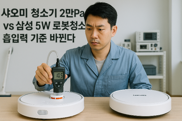 샤오미 청소기 2만Pa vs 삼성 5W, 로봇청소기 흡입력 기준 바뀐다