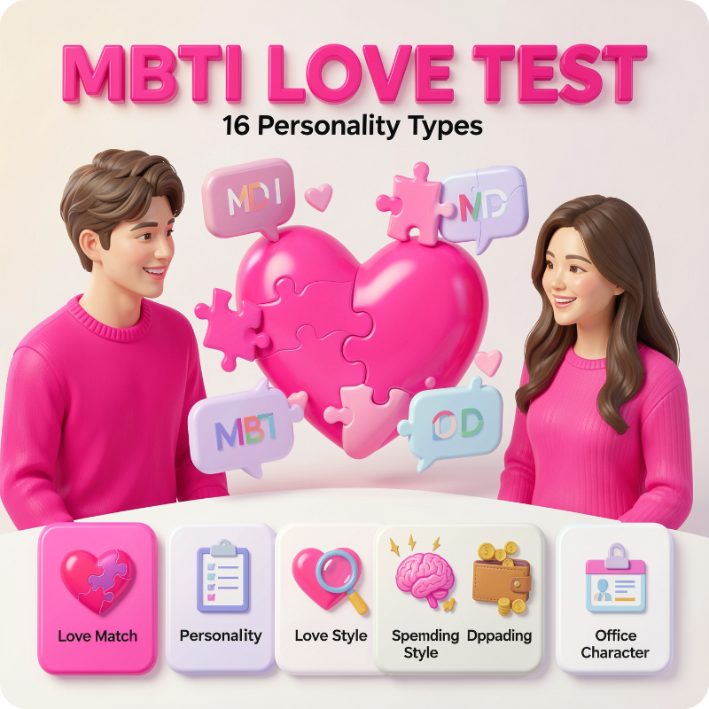 MBTI 연애 궁합 무료 테스트 이미지